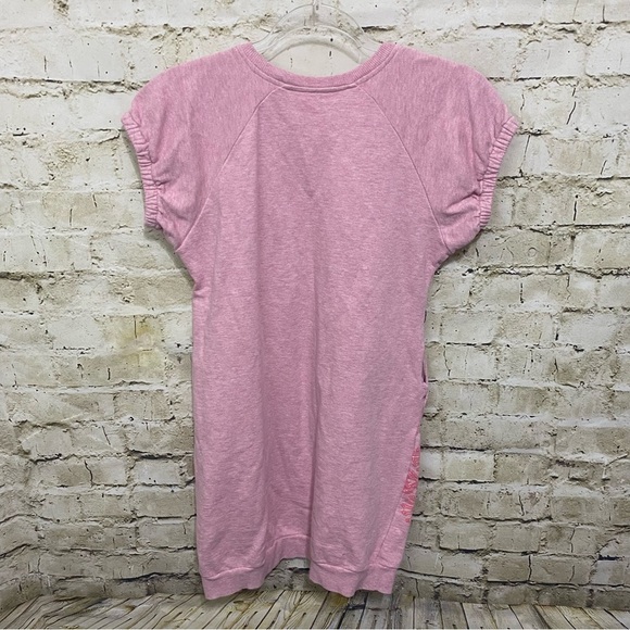 Paper Wings Pink Peacock Sweatshirt Dress Pockets - Picture 4 of 6